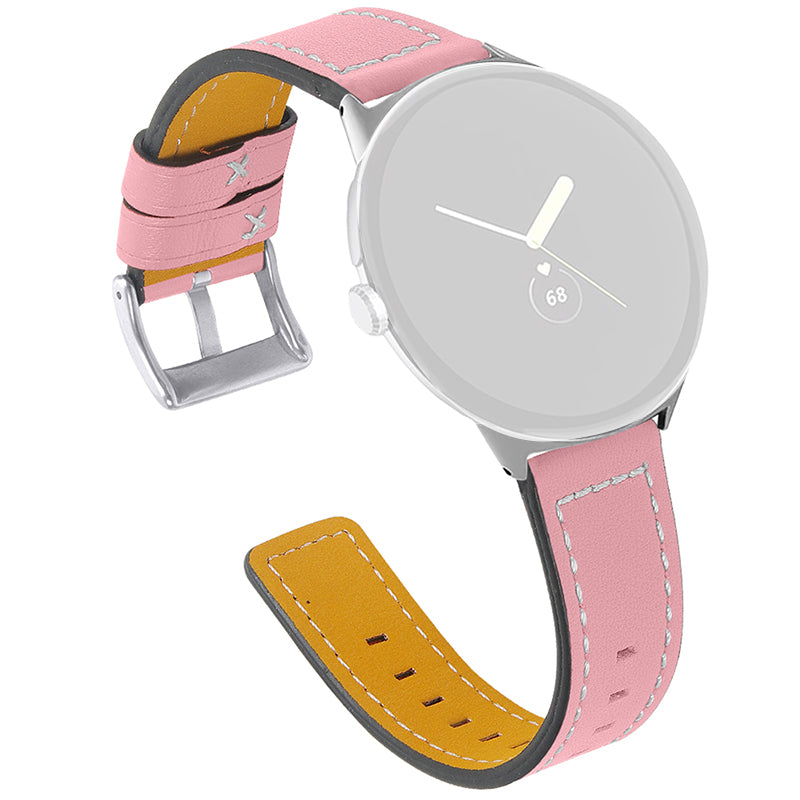 Stitching Watch Band for Google Pixel Watch 2 Pixel Watch Genuine Leather Watch Strap Replacement Part Stitching Watch Band for Google Pixel Watch 2 Pixel Watch Genuine Leather Watch Strap Replacement Part